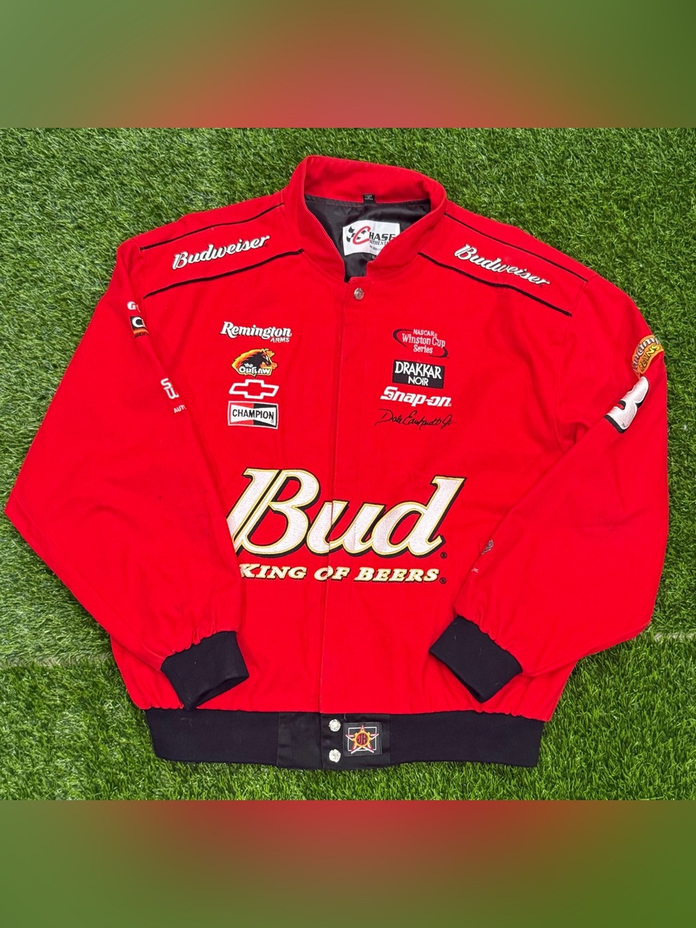 Vintage Chase Authentics Budweiser NASCAR Winston Cup Series Jacket XL